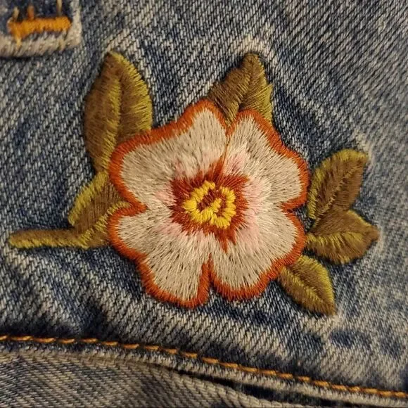 Boyish Billy Fantasia Blue Jeans Embroidery Flower - Picture 7 of 8